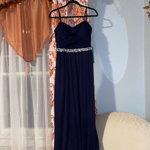 SIZE 15 Prom/ Forma Dress Navy Blue NEVER WORN